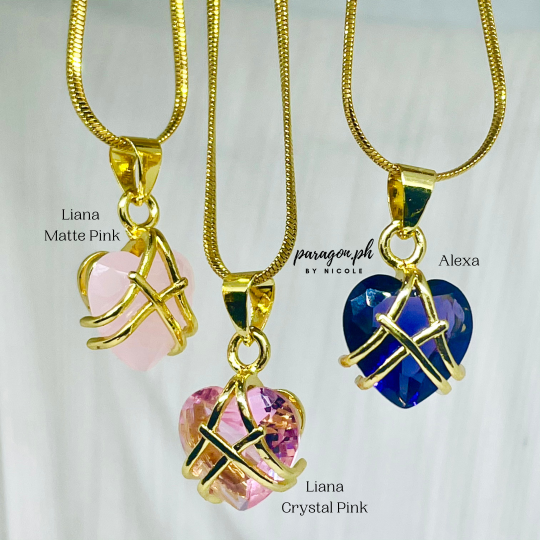 2 Birthstone Heart Shaped Necklace Girls Diamond Castle Necklace Barbie  Necklace Love Pendant For Teenager Girls Hk | Fruugo NO
